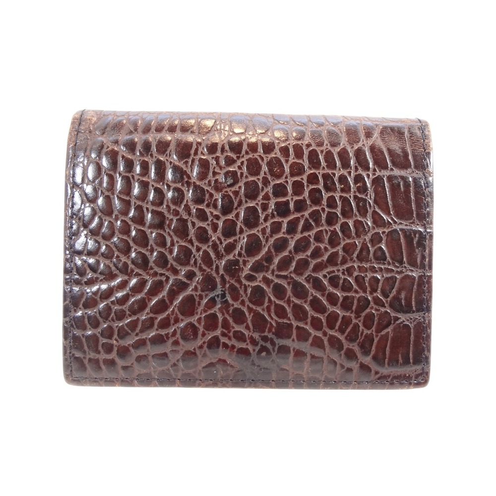 Brighton Bifold Wallet Small Brown Good Croc Embossed Leather Silver - Picture 2 of 8